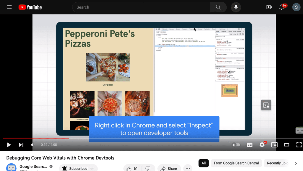youtube video thumbnail for chrome tools for page speed