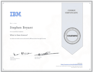 IBM Certificate Steve - 1